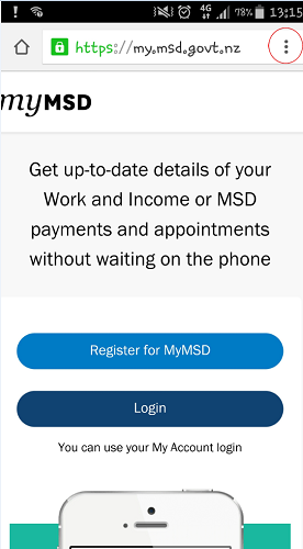 MyMSD bookmarking screenshot